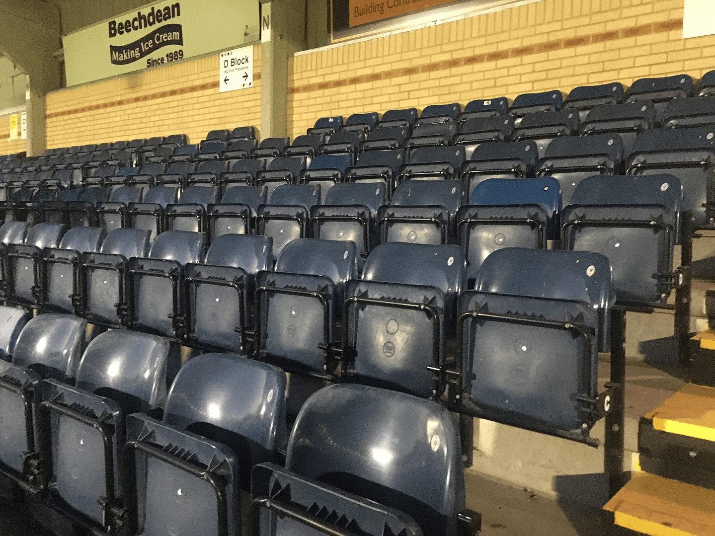 Football stadium seats empty due to covid